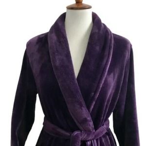 SOLD - Soma Intimates Embraceable Plush CR Long Robe S/M Blackberry - NWT